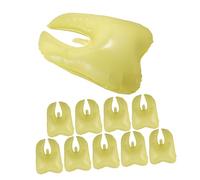 Parliky 10 pièces Lot de Ballons Baudruche Forme Dent Cartoon Jaune PE Décoration Fête Première Dent Perdue Shower et Graduation Facile à Gonfler Air ou Hélium