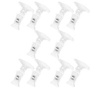 Parliky 10 pièces Lot de Clips à Ventouse Transparente pour Étiquettes Prix Support Clip Signalisation Facile à Utiliser pour Magasins et Supermarchés