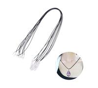 Parliky 10 Pièces Lot de de Collier Pendentif Cuir Ciré Noir avec Fermoir et Chaîne Extension Corde Solide pour Bijoux DIY