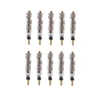 Parliky 10 Pièces Noyaux de Valve de Style Français Cuivre Nickelé pour Vélo Route et VTT Tubeless Étanchéité Renforcée Remplacement pour Valves Françaises