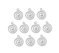 Parliky 10 pièces Pendentifs Spirale Acier Inoxydable Creux pour Bijoux DIY Décoration et Artisanale
