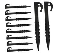 Parliky 10 pièces Piquets de Tente Plastique pour Camping et Jardin Fixation Sol Anti-Vent Léger et Pratique Adaptés Aux Tentes Abris Auvents Plein Air