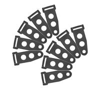 Parliky 10 pièces Tendeur de Fixation pour Tente Extérieur Noir Ajusteur de Sangle pour Camping Résistant Déformation Maintien Antidérapant pour Toile et Housse de Couchage