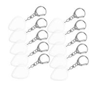 Parliky 10 Pièces Transparent Guitar Pick Holder Case with Keyring Portable Standard Plectrum Storage Pendant for Acoustic and Electric Guitar Accessories
