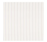 Parliky 100 Bâtonnets Ronds en Bois Dur Naturel Diamètre 4 MM X 300 MM Tourillons Lisses sans Échardes Matériel de Modélisme et Bricolage Polyvalent pour Loisirs Créatifs