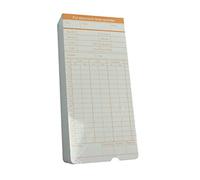 Parliky 100 feuilles Cartes de Pointage pour Employés Couleurs Aléatoires pour Enregistrement des Heures de Au Travail Compatible avec Machine à Pointer Couleur Couleur Aléatoire