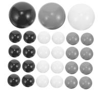 Parliky 100 pièces Balles de Jeu Rondes pour Garçon Fille Jouets Piscine Océan Décoratifs Balles Amusantes Noires Blanches Gris Foncé Contenant Maille Unités