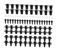 Parliky 100 pièces Clips de Fixation Carrosserie Résistants pour Bumper et Couvre Moteur Kit pour Portes Panneaux et Passage de Roue