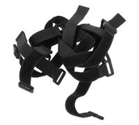 Parliky 10Pcs Bande de fixation pour bagages Ruban adhésif pour vélo Sangle de roue vélo en nylon et polyester noir pour fixer les roues, transport de vélo et camping