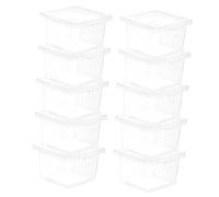 Parliky 10pièces Boîte Alimentation pour Reptiles Habitat Transparent avec Ventilation pour Petits Animaux Terrarium pour Geckos Tarentules Grenouilles Et Plus