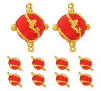 Parliky 10pièces Pendentif Lanterne Rouge Chinoise Traditionnelle Mini Ornements pour Création Bijoux Décoration Suspendue pour Festival Printemps