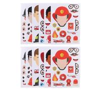 Parliky 12 Feuilles Feu de Pompier Autocollants DIY pour Garçon Fille Feu de Pompier Stickers Puzzle pour Activités Scolaires Jeux de Fête et Projets Créatifs