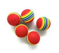 Parliky 12 pièces Lot de Balles pour Chien Mousse EVA Arc Ciel Balle Interactive pour Dressage Mastication et Jeu Extérieur