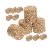 Parliky 12 pièces Miniature Haystack Rustic Dollhouse Decoration Natural-Look Mini Farm Scene Prop for Doll House Mini Home and Landscaping Accessory
