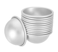Parliky 12 Pièces Moules Demi Sphères Aluminium Anodisé pour Sels de Bain DIY Moules à Bombes de Bain pour Moyenne Kit Complet pour Fabrication Artisanale