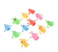 Parliky 12 pièces Set de Marionnettes Doigts TPR Lumineuses Mini Monstres Dinteraction Garçon Fille pour Conte et Jeu Créatif