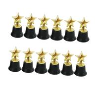 Parliky 12 pièces Trophées Étoiles Miniatures Dorées Multi-Fonction Récompenses Compactes pour Garçon Fille Prix Légers pour Classe Fête et Compétition Sportive