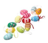 Parliky 12pièces Ornements Suspendus Œufs De Pâques Décorations Colorées Pour Arbre Et Fête Accessoires Pour Créer Une Ambiance Festive