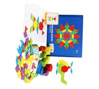 Parliky 155 pièces Puzzle Bois Forme Géométrique pour Garçon Fille Éducatif Développement Coordination Main-œil