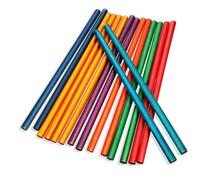 Parliky 16 pièces Bâtons Rythmiques Bois Colorés Jouets Musicaux Éducatifs pour Garçon Fille Percussion Manuelle Facile à Tenir Améliore le Sens Du Rythme des Garçons et Filles