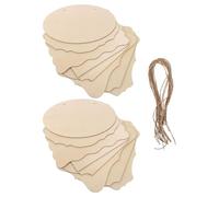 Parliky 16 Pièces Wooden Door Tags Blank Hanging Wood Signs With Rope DIY Craft Plaques For Door Wall Decoration Multipurpose Unfinished Wooden Boards For Painting And Writing