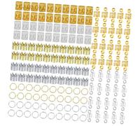 Parliky 160 pièces Anneaux de Cheveux Tresse Décoratifs pour Femmes Accessoires Dreadlocks pour Extensions Bijoux de Tresse DIY Variés pour Fêtes et Usage Quotidien