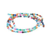 Parliky 180 pièces Perles Rondes Agate Naturelle pour Création Bijoux DIY Perles Pierre Naturelle pour Bracelets et Accessoires Décoratifs