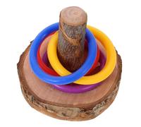 Parliky 1Ensemble Oiseaux Colorés avec Anneaux pour Perroquets Accessoires Interactifs pour Cage à Oiseaux Entraînement à Intelligence Au