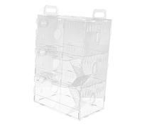 Parliky 1pièce Cage Acrylique Transparent pour Hamsters Et Petits Animaux Villa Moderne Trois Niveaux Idéale pour Rongeurs Et Cochons