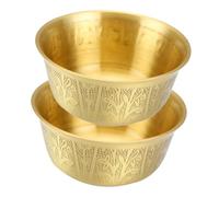 Parliky 2 bols d’offrande bouddhistes en cuivre vintage or | surface martelée à patine naturelle, finition oxydée, pour encens et fleurs, décoration intérieure et