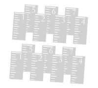 Parliky 2 Ensembles Stencils de Mesure de Croissance Réutilisables Plastique Règle Murale pour Tout Petits et Garçon Fille
