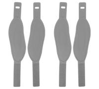 Parliky 2 Paires de Sangles de Pédale Réglables en Caoutchouc Gris Zip pour Vélo D'appartement, Accessoires de Fixation Antidérapants pour Entraînement Sportif Confortable