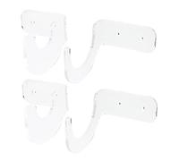 Parliky 2 Paires Support Mural pour Batte de Baseball et Softball Acrylique Transparent Lot de Présentoir et Pratique pour Rangement et Exposition des Battes