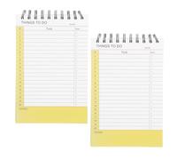 Parliky 2 Paquets Minimalist Daily Planner Notebook Top Bound Spiral Undated Schedule Organizer For Students Professionals Task And Habit Management