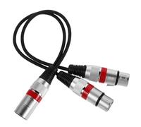 Parliky 2 Pièces Câble Xlr Splitter Audio et Compact Adaptateur Jack Stéréo vers Femelles pour Partage Microphone et Pc