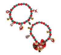 Parliky 2 Pièces Collier de Noël pour Chien Collier à Grelot pour Animal de Compagnie pour Chiot avec Clochette et Nœud pour Chien pour Animaux