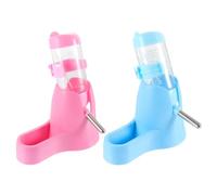 Parliky 2 Pièces Distributeur d'eau pour Petits Animaux 80ml en Plastique, Compact et Étanche, avec Support pour Cage ou Sorties en Plein Air, pour Chinchillas et Marmottes