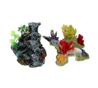 Parliky 2 Pièces Fond De Décoration D'aquarium Décor D'aménagement Paysager Récif De Coloré D'aquarium Récif Corallien Artificiel Ornement D'aquarium Décorations