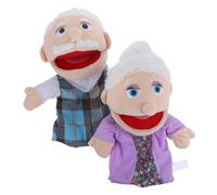Parliky 2 pièces Marionnettes à Main Réalistes Père et Jouets Interactifs pour Peluches Familiales pour Garçon Fille