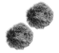 Parliky 2 pièces Microphone Lapel Windscreen Housse Anti-vent Peluche Protection le Vent pour Micro Cravate Du Bruit pour Enregistrements Clairs Matériau Doux et Usage Polyvalent