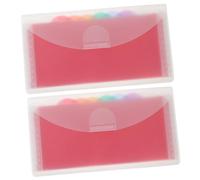 Parliky 2 pièces Organisateur de Fichiers Accordéon Range Documents Portable Multi Couches pour Reçus Billets et Lettres pour Bureau et Voyage