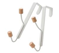 Parliky 2 pièces Patère Double sans Perçage pour Porte Crochet Robuste pour Vêtements Sacs et Serviettes Rangement Pratique pour Maison et Salle de Bain Lot