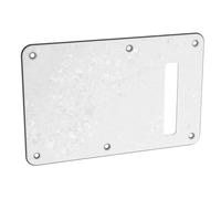 Parliky 2 pièces Plaque Arrière Tremolo pour Guitare Électrique St Style Protection et Esthétique Triple Accessoire Blanc Perle avec Vis de Montage