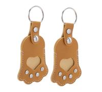 Parliky 2 Pièces Porte-clés Souvenir Poils Animaux Cuir PU Étui Remplissable pour Poils de Chien et Chat Pendentif Commémoratif et Élégant Accessoire Pratique pour Amoureux des Animaux Lot