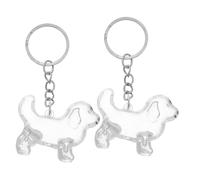 Parliky 2 Pièces Porte-clés Transparent Collecteur Poils de Chien Boîte Rangement Compacte Souvenir Poils Animaux Organisateur Portable pour Chiot Coffret Mémoire Pratique