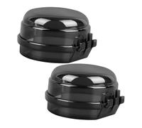 Parliky 2 pièces Protection Boutons Cuisinière Plastique Couvre-pommeau Gaz Antidérapant Sécurité Garçon Fille Lot Noir