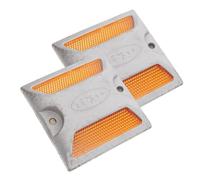 Parliky 2 pièces Réflecteurs de Sécurité Aluminium pour Allée et Route Marqueurs Réfléchissants Robustes Haute Visibilité pour Remorques Voitures Boîtes Aux Lettres et Sentiers Extérieurs