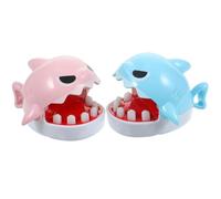 Parliky 2 pièces Requin Mordu Doigt Clé Porte-clés Jeu Dents Portable pour Garçon Fille Décoratif et Amusant Couleurs Aléatoires Couleur Aléatoire Couleur Aléatoire