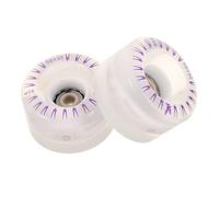 Parliky 2 Pièces Roues de Roller Quad Lumineuses LED avec Roulements Roues de Remplacement PU Transparentes pour Patins à roulettes Indoor et Outdoor Accessoires Roller Skate pour Adultes