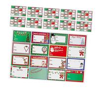 Parliky 20 Feuilles Autocollants de Noël Écrits Adhésives Blanches pour Étiquettes Stickers Diy Multisurface pour Décoration de Fêtes et